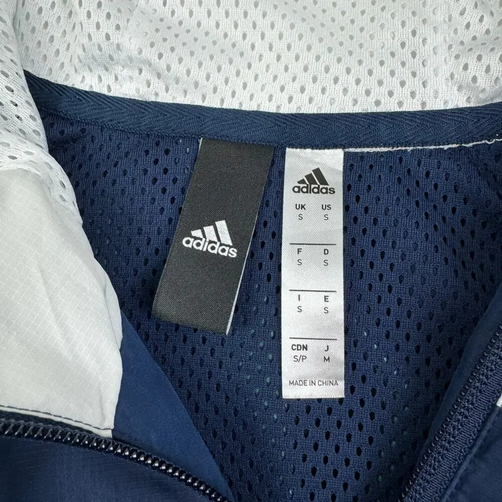 Adidas Lightweight Nylon Full Zip Running Activewear Windbreaker Men's SZ Small